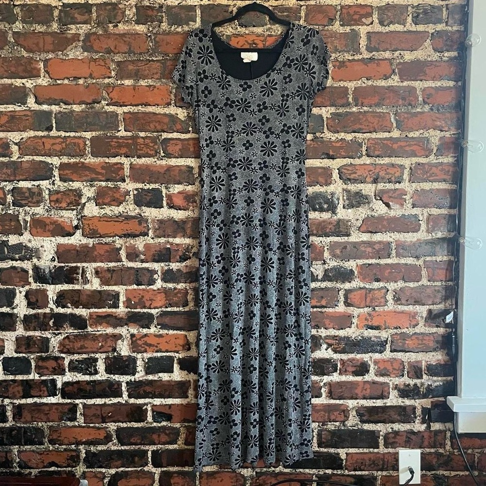 Vintage 90s Floral Maxi Dress, Slinky & Cute